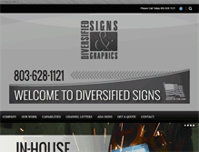Tablet Screenshot of diversified-signs.com